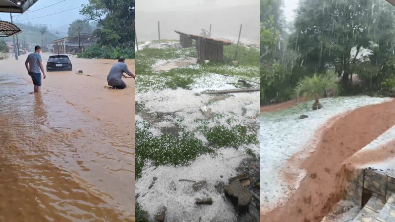 Imagens: Casas ficam embaixo d’água após temporal atingir município de SC