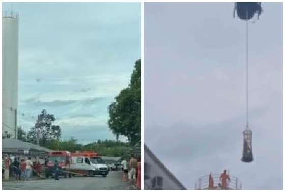 Trabalhadores desmaiam durante pintura de caixa d’água e são resgatado em Cuiabá